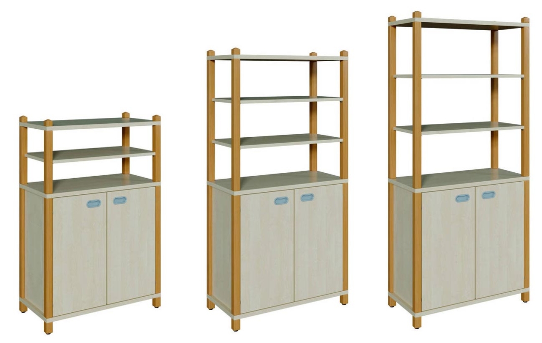 Stollenschrank zweitürig + Regalaufsatz